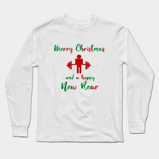 Merry Christmas Fitmas Gym Quote Long Sleeve T-Shirt